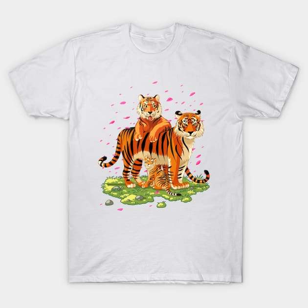 Family tiger T-Shirt by albertocubatas